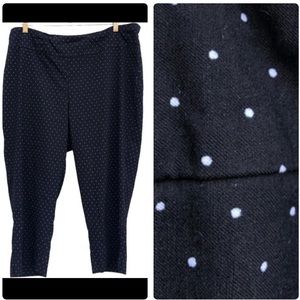 Polka dot coastal grandma pull on capris 22W